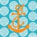 Nautical Art Print - Modern Anchor Print 8 x 10 ,Nautical Decor