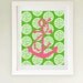 Nautical decor,Anchor Art Print for Modern or Preppy Decor 8 x 10