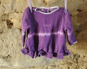 Girls Purple tie-dyed Baby Jumper, baby sweater top for Girls age 3 - 6 months m Hippie Baby Clothing