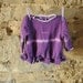 Girls Purple tie-dyed Baby Jumper, baby top for Girls age 3 - 6 months m Hippie Baby Clothing