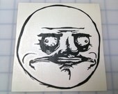 Me Gusta Face BLACK vinyl decal 4.5" x 4.5"