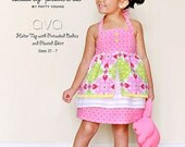 Patty Young for Modkid AVA Sewing Pattern - Halter Top with Pintucked Bodice and Pleated Skirt - 2T to 7