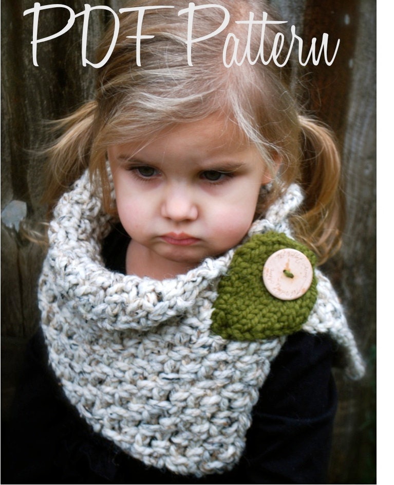 Crochet PATTERN-The Autumn Cowl (Child, Adult sizes)