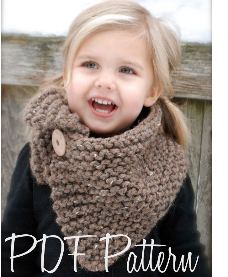 Knitting PATTERN-The Boston Cowl (Child, Adult sizes)