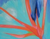 Vibrant 16x20 Bird of Paradise Original Painting