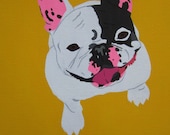 ORIGINAL and READY to SHIP French Bulldog Dog Pawps Painting - 11x14 acylic on canvas