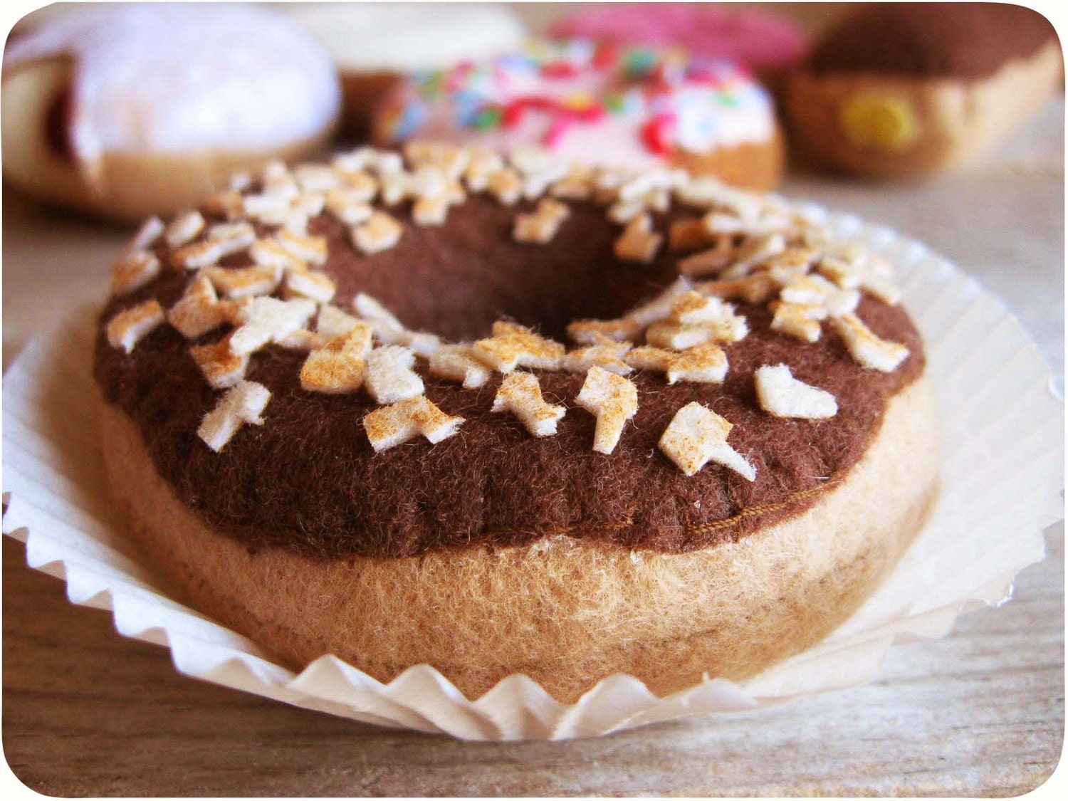 Chocolate Glazed Donut with Nuts