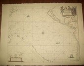 Replica 1675 English Seachart of the South Sea