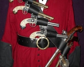 Blackbeard Pirate six pistol and sword baldric