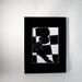 Black and white chess board two matted linocut prints