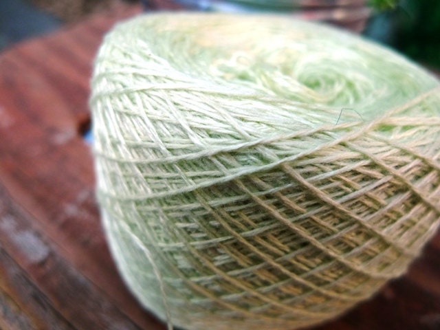 Cashmere Silk blend fine luxurious lace yarn, 100g, 1200 yards plus, 244 Lime Green