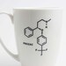 Prozac Chemistry Molecule Coffee Mug - Black and White Coffee Cup