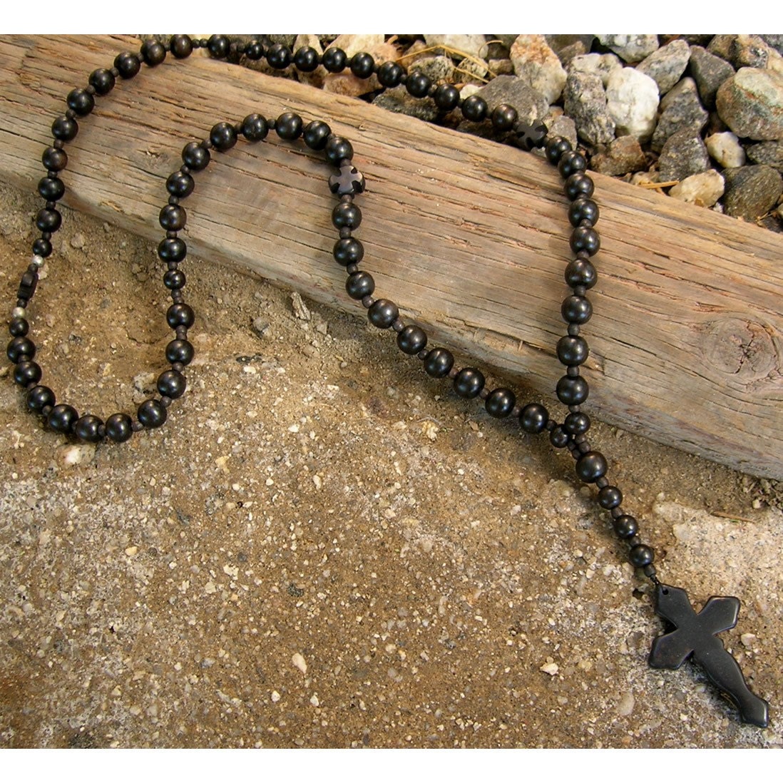 Black Wooden Rosary