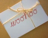 WOO HOO -- Congrats, Grad -- Set of Two Cards & Envelopes in White -- Celebration/Graduation