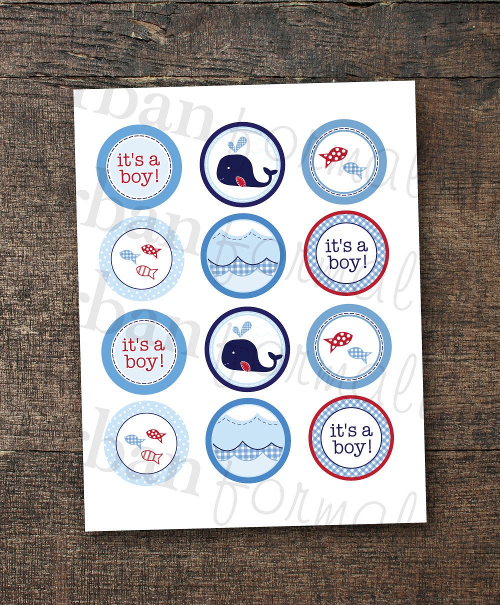 Printable file- Jackson Cupcake Toppers/Stickers