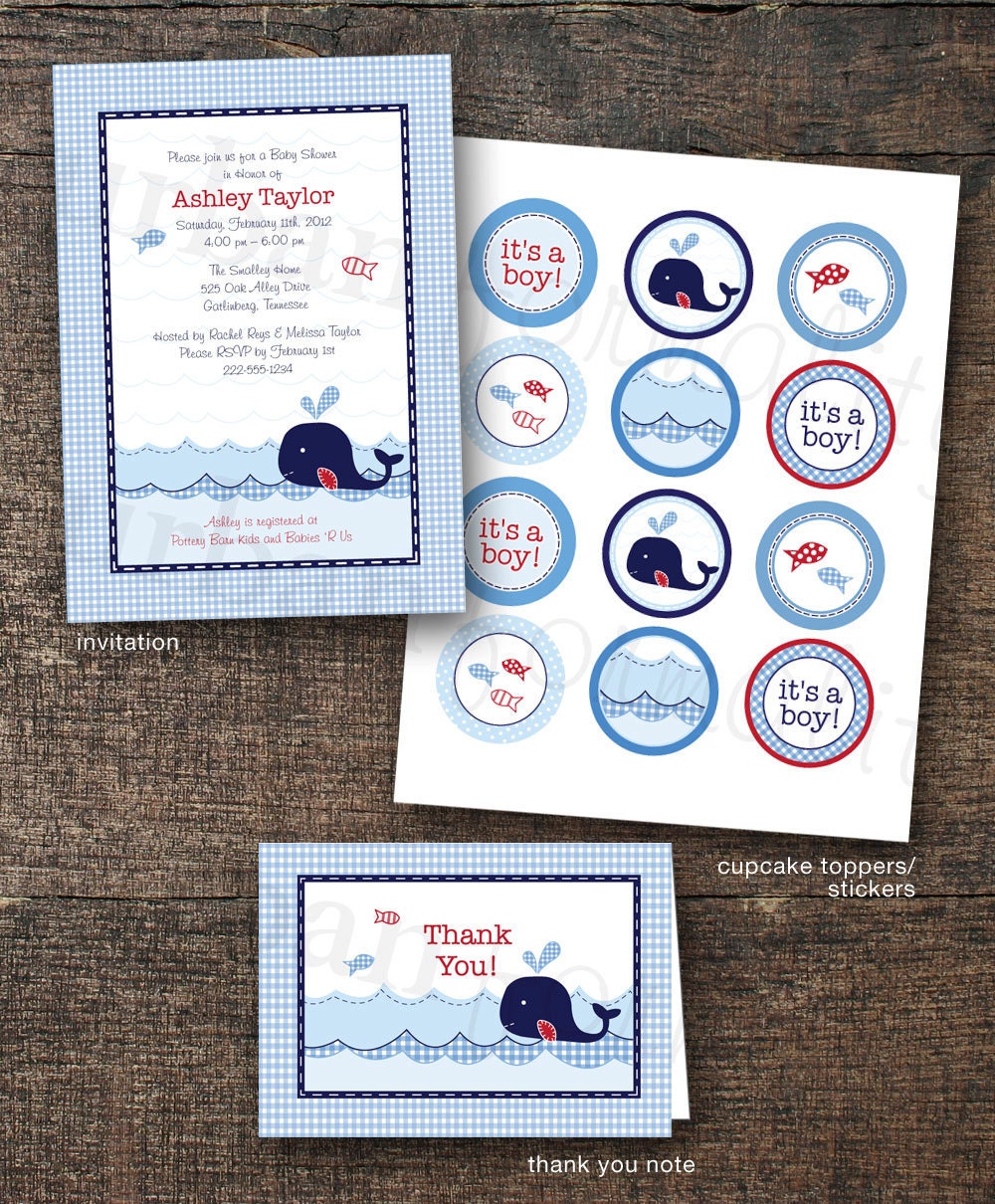 Printable Files- Jackson Baby Shower Package