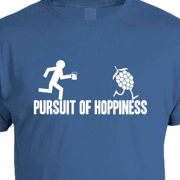Pursuit of Hoppiness - Indigo Blue Oktoberfest Beer T-Shirt - MEDIUM