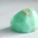 mint gold multifaceted eco resin ring with suspended gold leaf