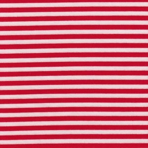 Red and White Stripe Infinity Scarf from Jersey Knit