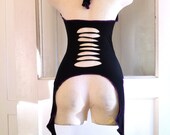 Jellyfish Halter top Khol Black Organic Bamboo Tentacles Yoga Dance Festival Burning Man Eco Friendly Goth Hooping Spinning