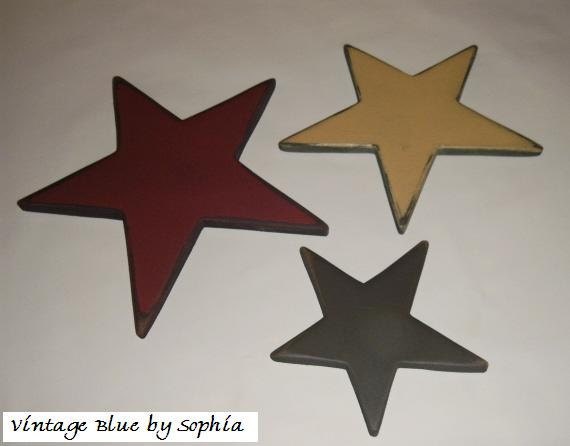 Wooden Stars Nursery Wall Art Kids Nautical Room Decor Children Wood Wall Decor Playroom Distressed Wood Wall Art