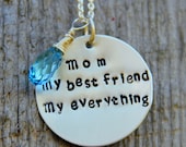 Mom Necklace Daughter, I Love Mom Necklace, No. 1 Mom, Mom My Best Friend Necklace, Appreciation Necklace, Gift For Mom From daughter