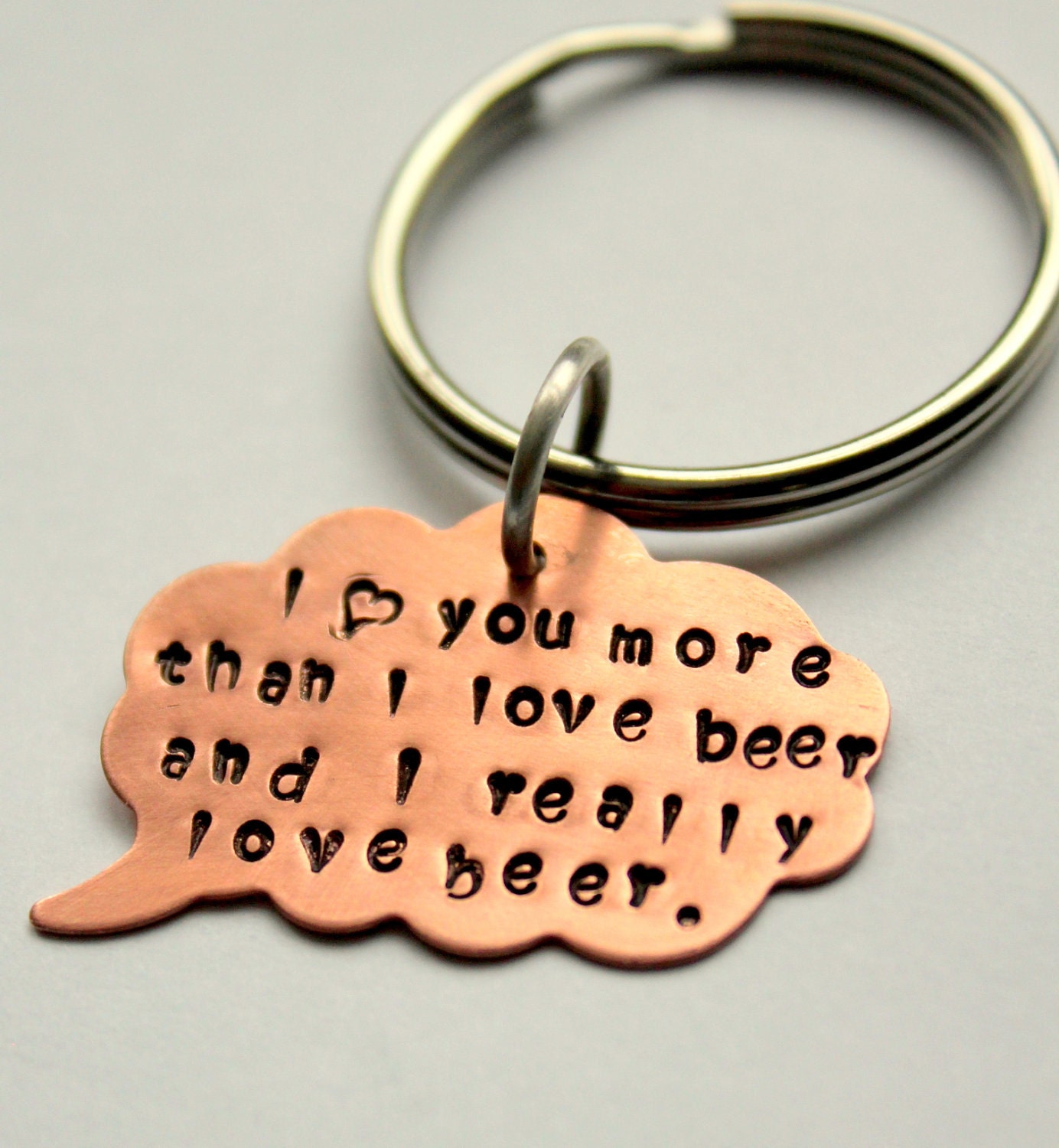 Funny Valentine Boyrfriend, St. Patricks, I love You More Than Beer Custom Key Chain, Gag Gift Funny Valentine, Gift Boyfriend Girlfriend