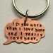 Funny Valentine Boyrfriend, St. Patricks, I love You More Than Beer Custom Key Chain, Gag Gift Funny Valentine, Gift Boyfriend Girlfriend