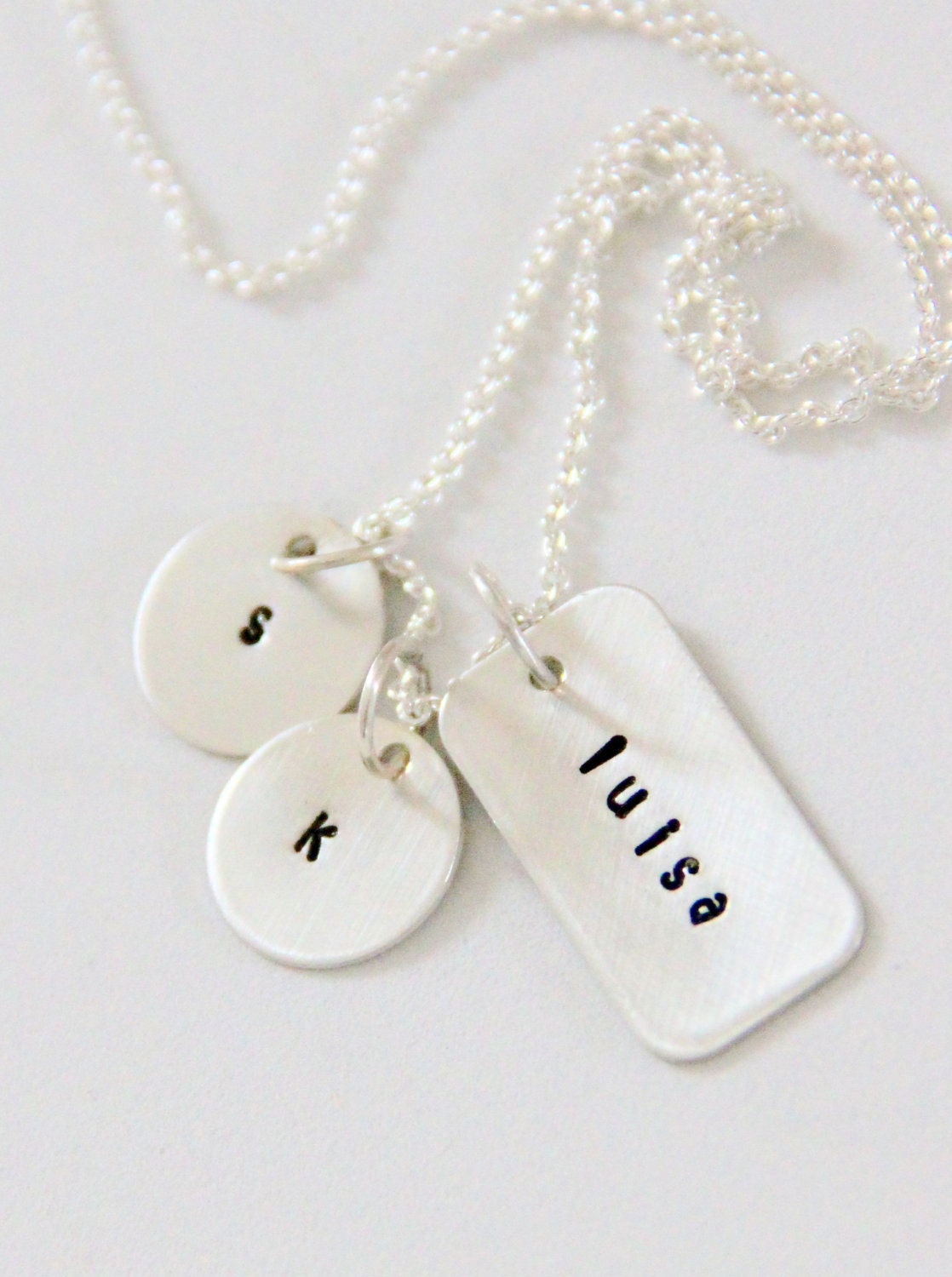 Mothers  Pendants on Sterling Silver Mothers Day Necklace  Name Necklace  Wedding