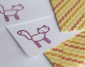 Set of 2 Stationery - Firey Stripes and Purple - Feelin Foxy
