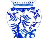 Blue Willow in Ming Print