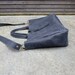 Vintage look waxed leather bag/weekend bag  in black,with leather shoulderstrap COLLECTION UNISEX