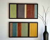Wood Sculpture Art - Color Block Collection - 12x24 set