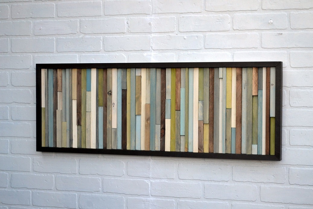 Abstract Acrylic Painting on Wood - Reclaimed Wood Art