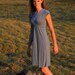 Women's Dress - Cap Sleeve - Bridesmaid Dress - Cross-Over Front - Organic Clothing - Eco Friendly