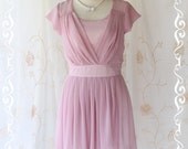 Beautiful Song - Sweet Feminine Ice Cream Sherbet Purple Pastel Softy Pleated Dreamy Lady Casual Dress Romance