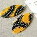 African Wax Print Fabric Yellow Earrings