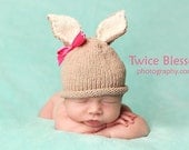 FREE SHIPPING newborn photo prop dapper bunny hat