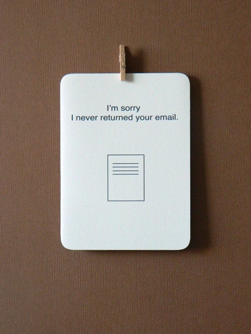 Apology Card - Sorry I never returned your email