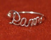 Name Ring in Sterling Silver