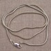 Snake Necklace Chain 18" Sterling Silver 1.5mm with Lobster Claw Clasp - High Quality, Made in USA