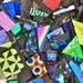 Dichroic Glass Scrap - 1 Ounce - 90 COE - Mixed Color Shape Pattern Textures