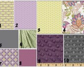 Custom Crib Bedding - Gray Sage Plum and Lilac