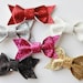 Glitter Glam Tiny Bows Set of 6: Choose from Nine Colors