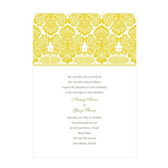 Printable Wedding Invitation Collection - Damask Il_570xn