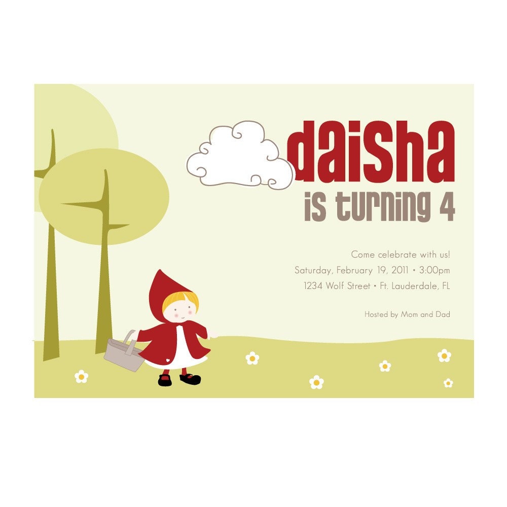 DIY Printable Party Collection - Little Red Riding Hood