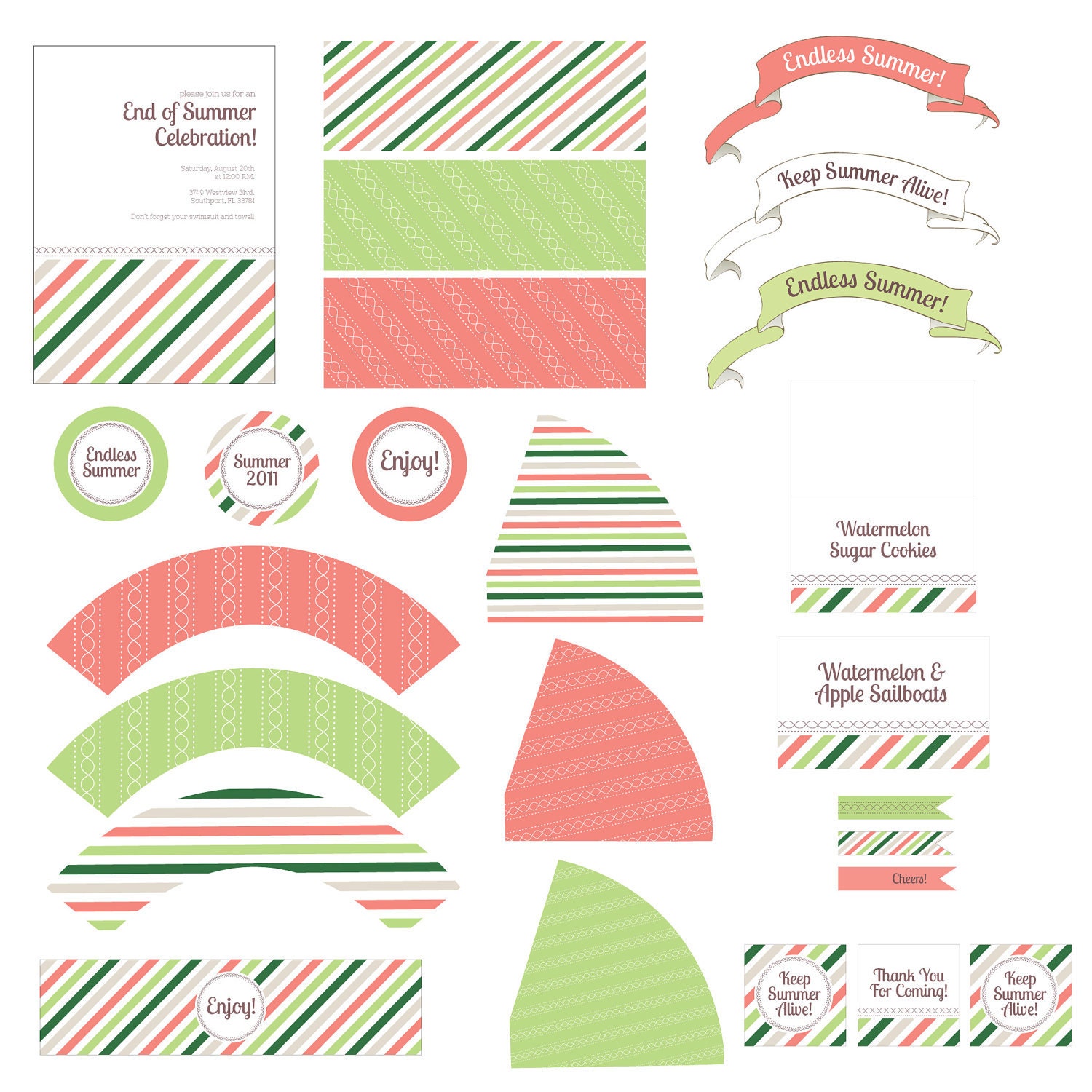 DIY Printable Party Collection - Endless Summer
