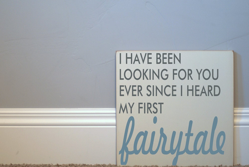 Fairytale Wood Sign - Typography Word Art  - Your Choice of Color