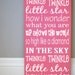 Twinkle Twinkle Little Star Subway Art Typography Word Art Sign - Perfect for Nursery, Playroom or Bedroom - Your Choice of Color