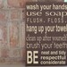Bathroom Rules Subway Art Typography Word Art Handpainted Wooden Sign - Your Choice of Color